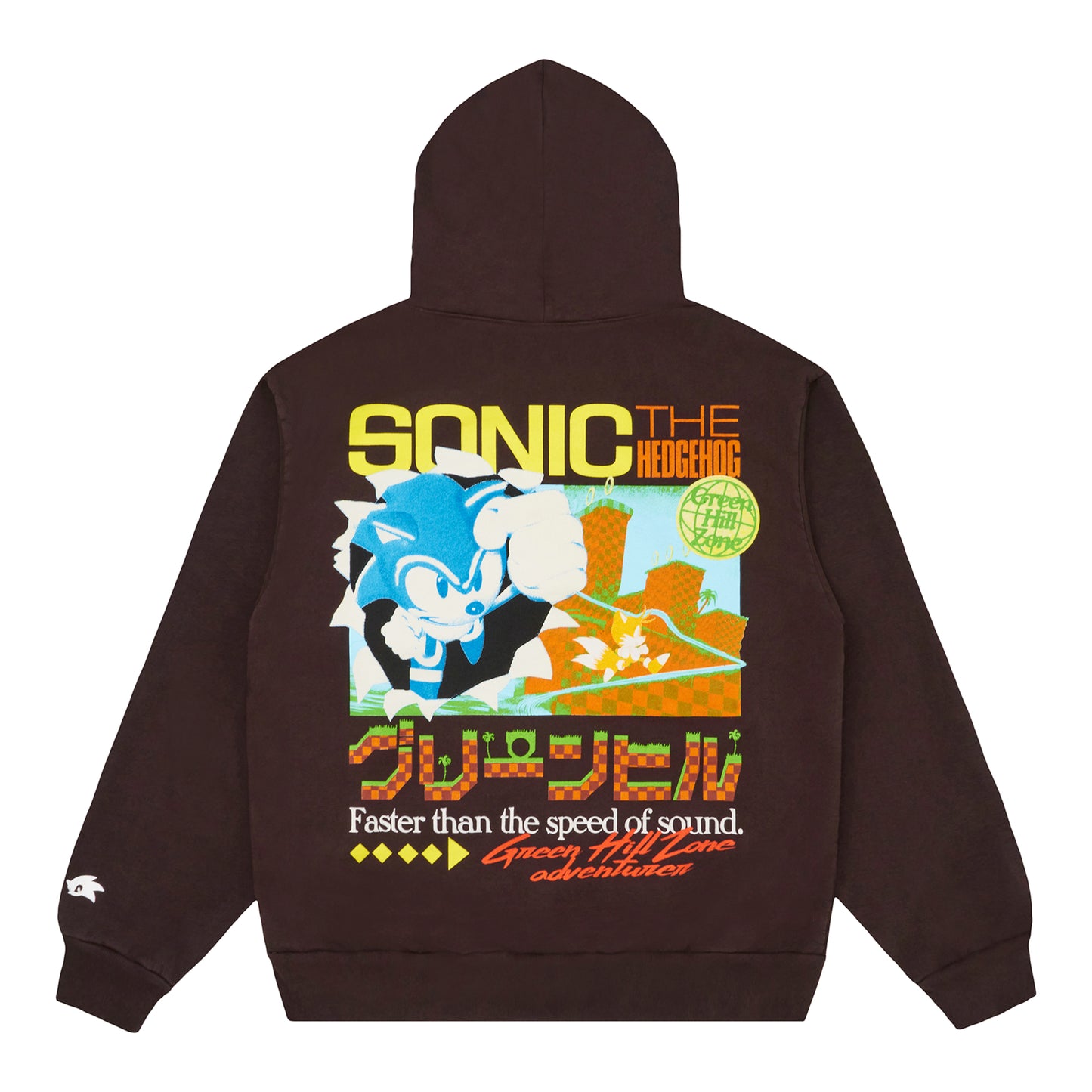 SONIC GREEN HILL ZONE HOODIE (CHOCOLATE)