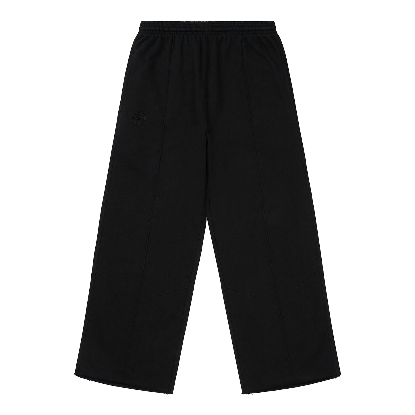 HYPLAND HEAVY WEIGHT PLEATED LOGO SWEAT PANTS (BLACK)