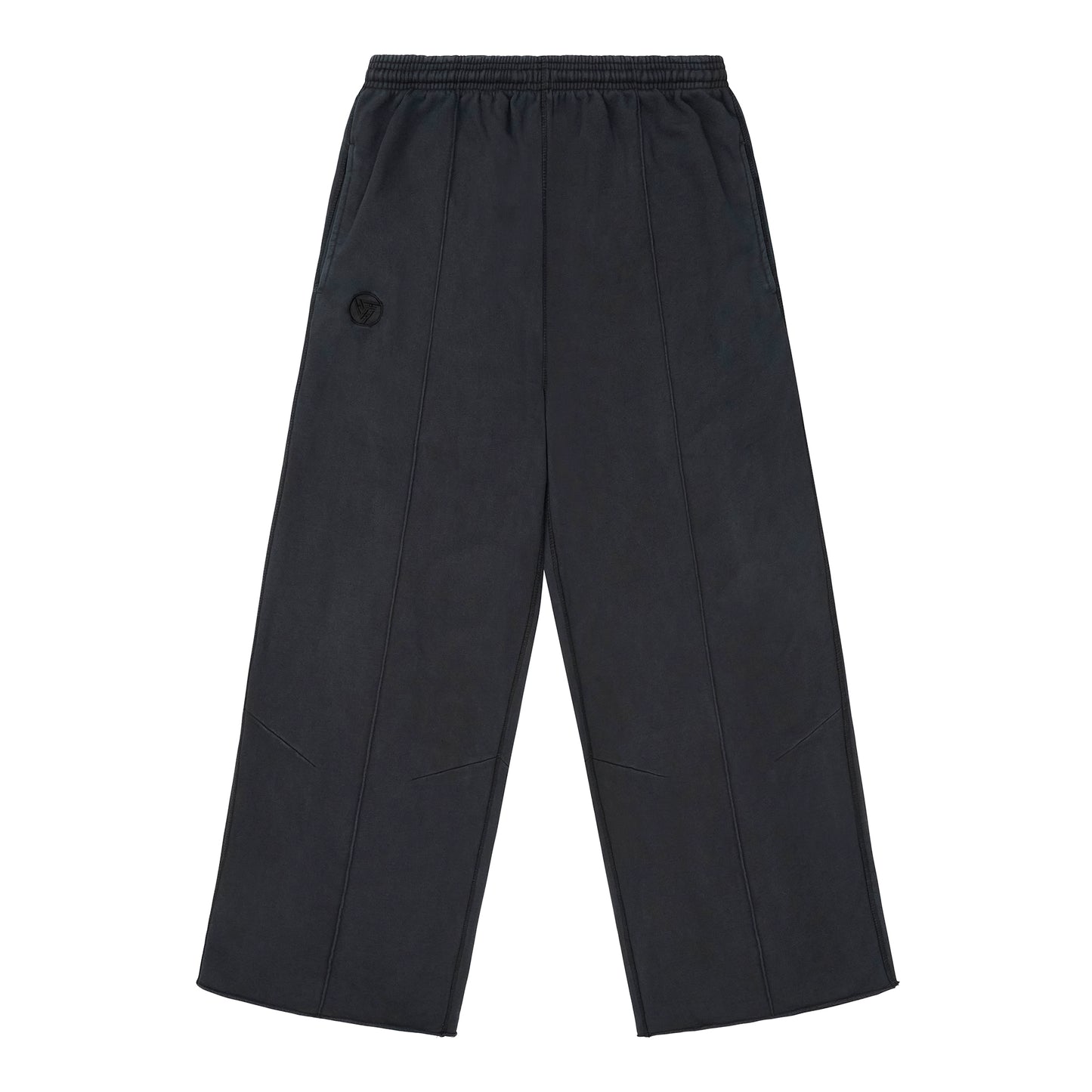 HYPLAND HEAVY WEIGHT PLEATED LOGO SWEAT PANTS (VINTAGE BLACK)