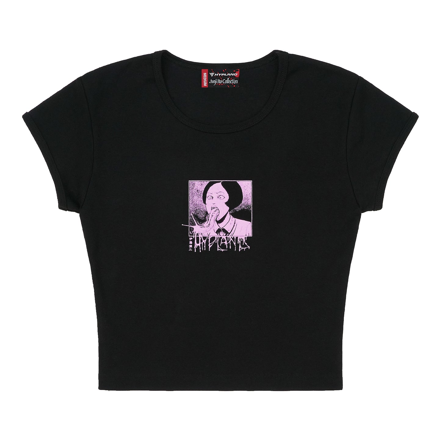 JUNJI ITO WOMENS SNAIL GIRL BABY TEE (BLACK)