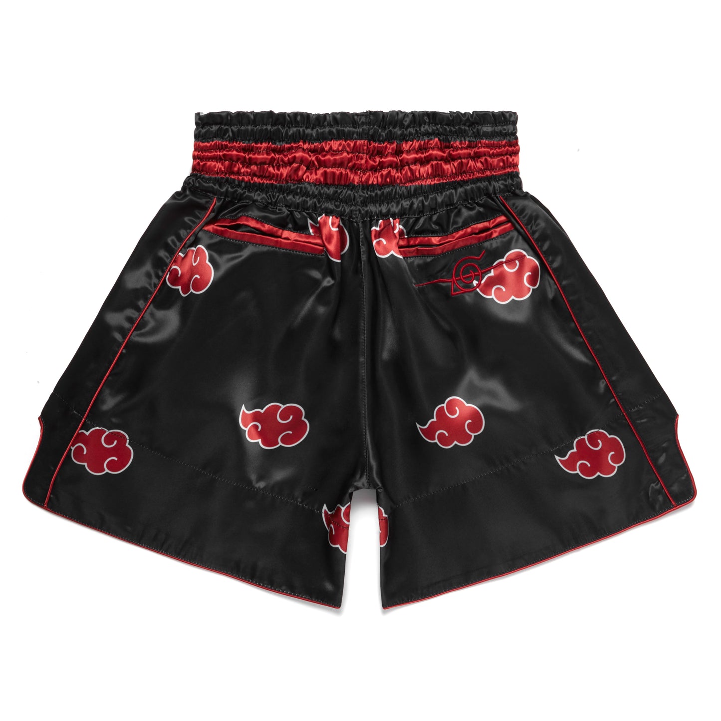 SHIPPUDEN AKATSUKI MUAY THAI SHORTS (BLACK)