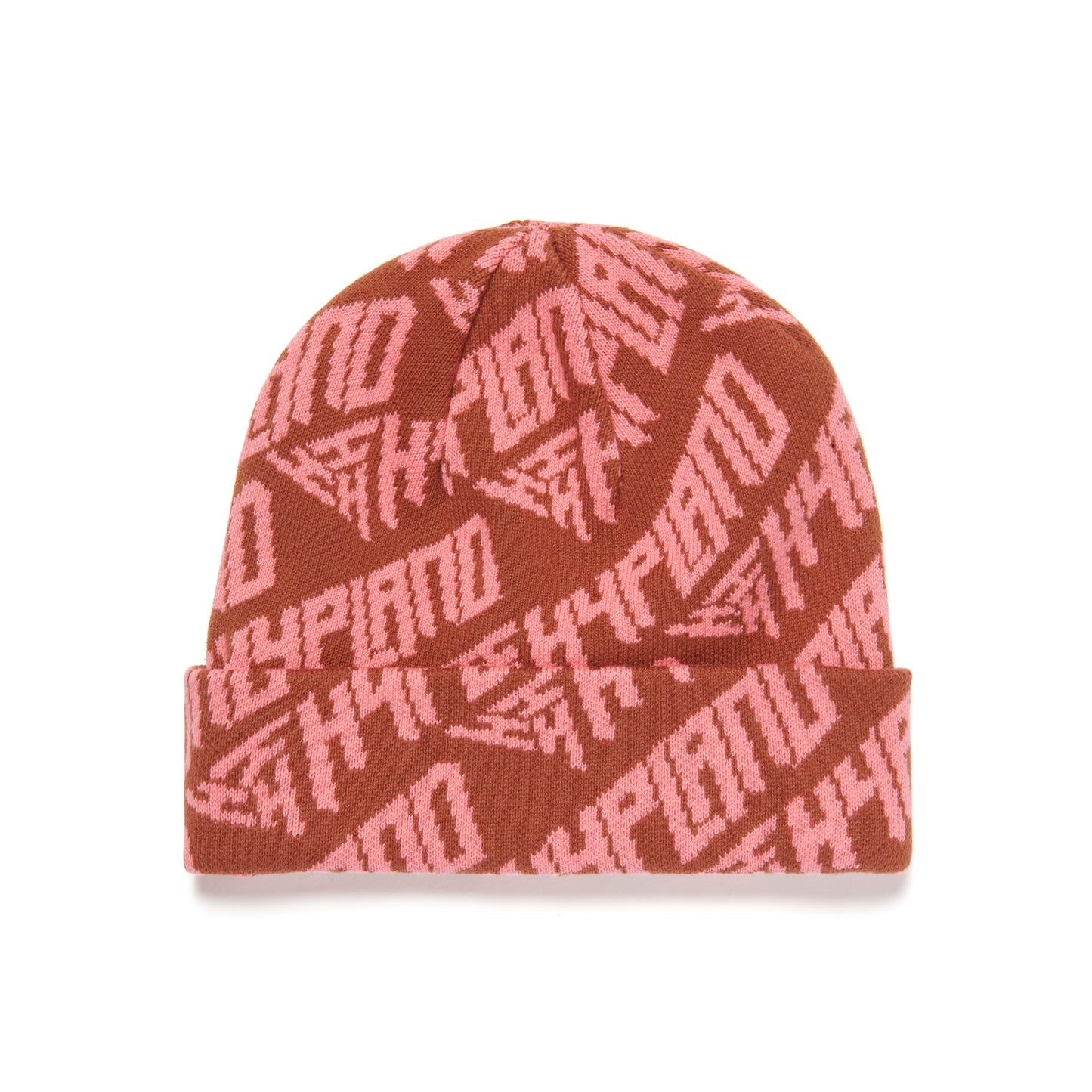 HYPLAND SKULL BEANIE (PINK/BROWN)