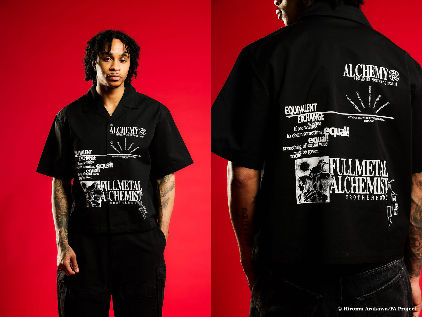 FMAB ALCHEMY BUTTON UP SHIRT (BLACK)
