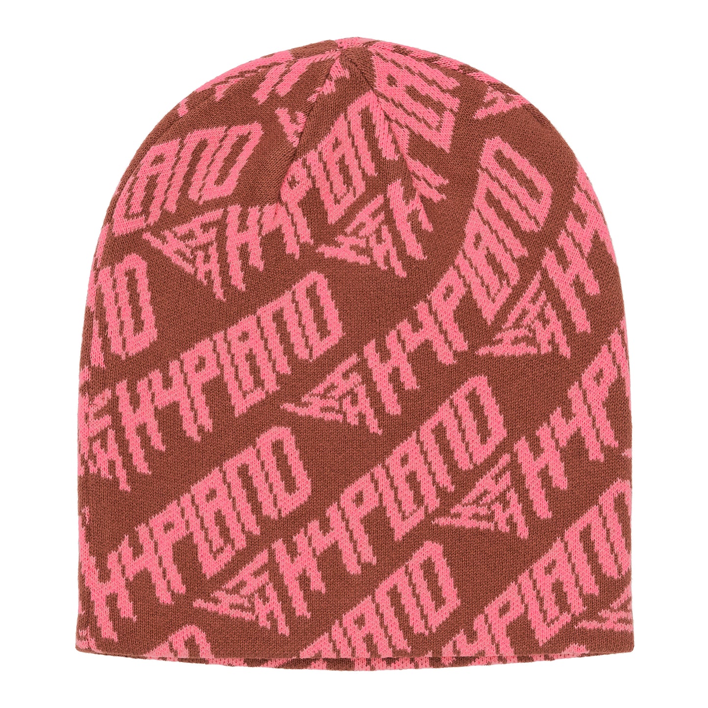 HYPLAND SKULL BEANIE (PINK/BROWN)