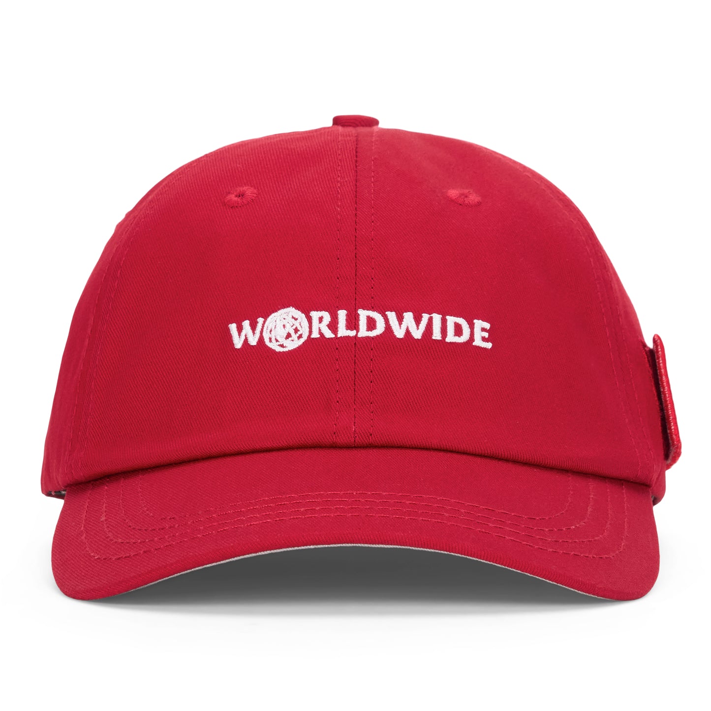 WORLDWIDE LOGO DAD CAP (RED)