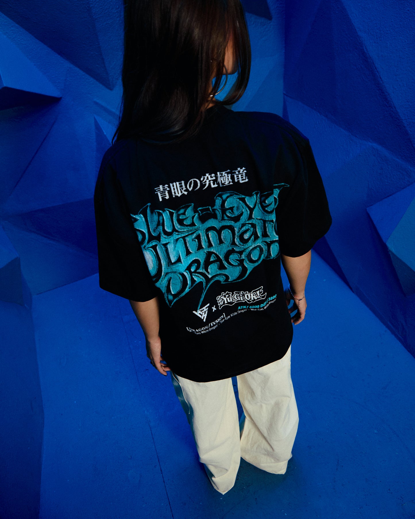 YUGIOH ULTIMATE BLUE EYES JUMBO PRINT SHIRT (BLACK)