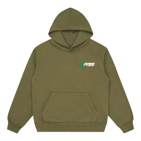 HYPLAND SLANT LOGO HOODIE (ARMY)