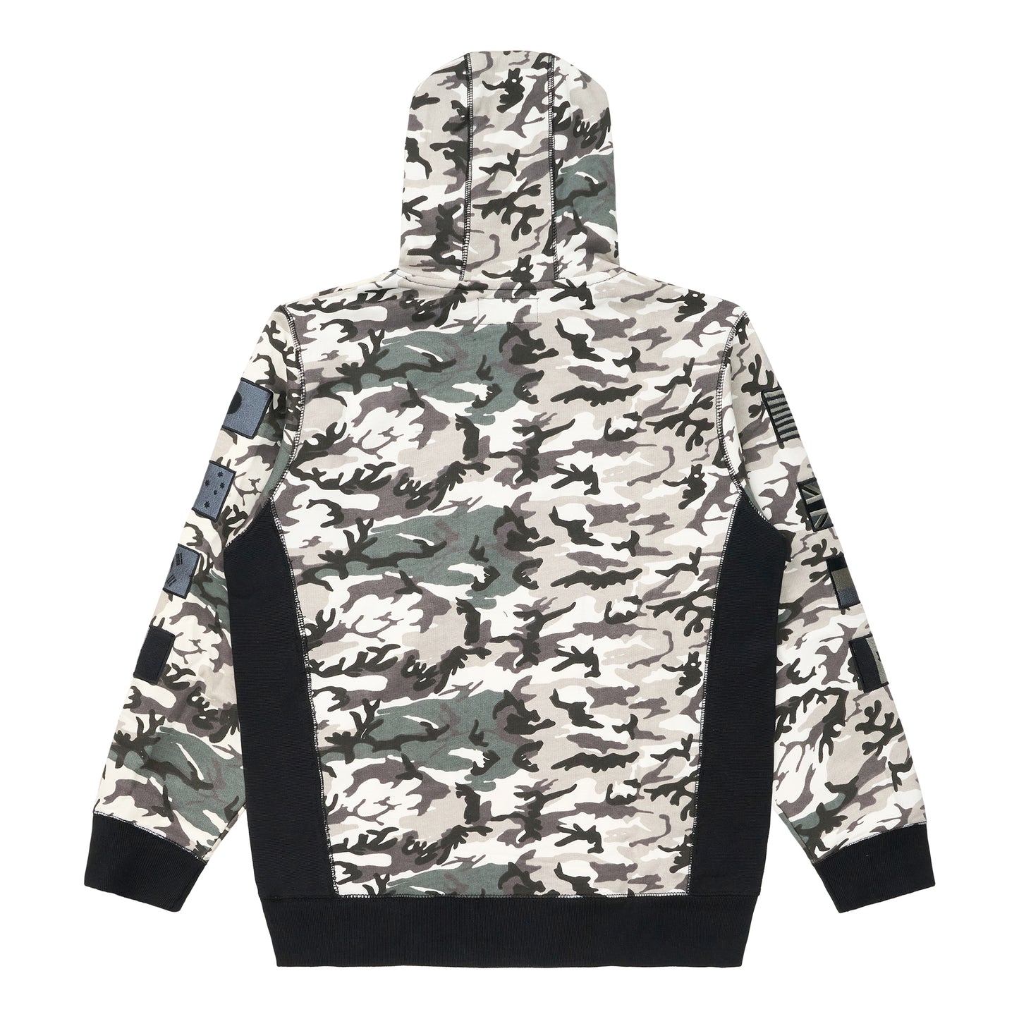 HYPLAND WORLDWIDE CAMO FLAG HOODIE (WHITE)