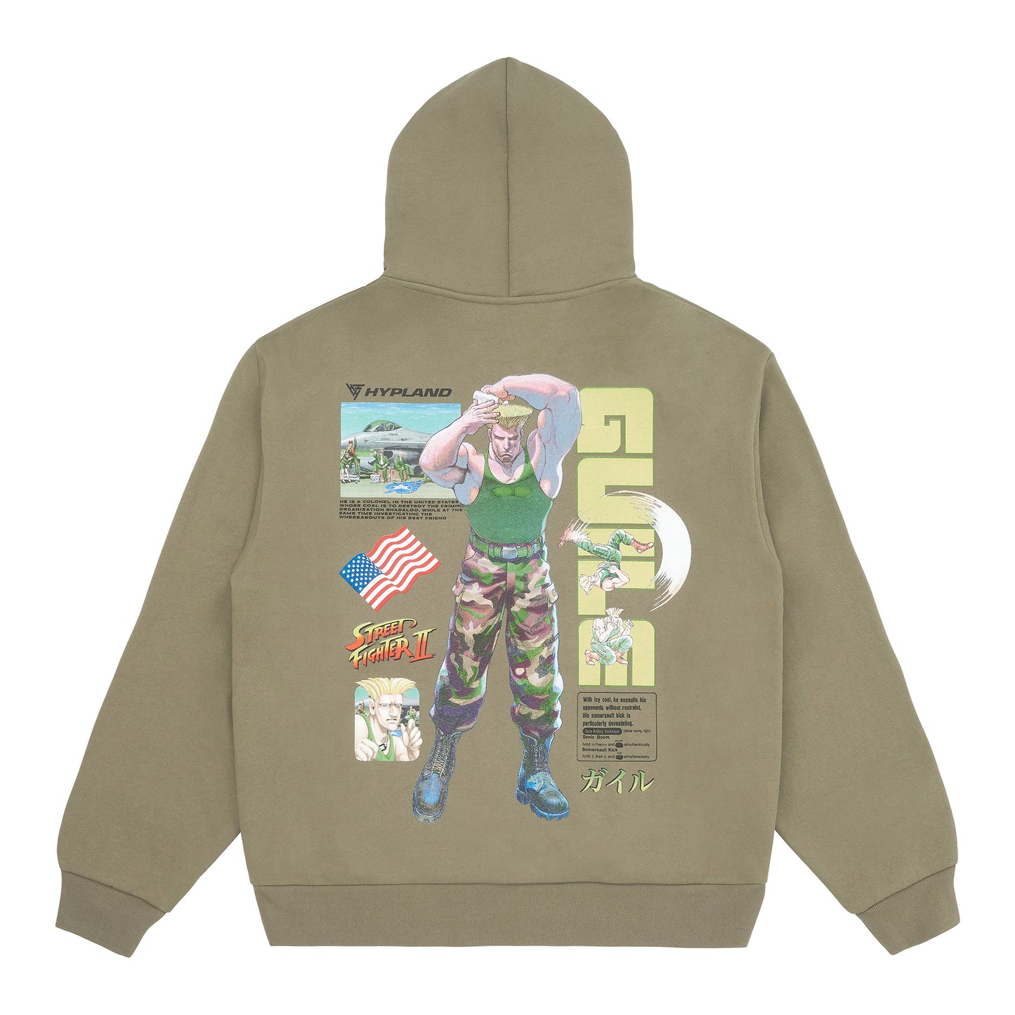 STREET FIGHTER GUILE HOODIE (ARMY)