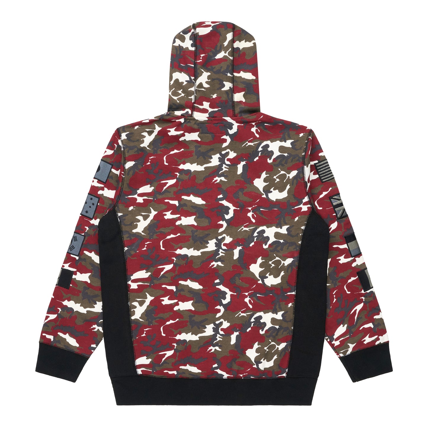 HYPLAND WORLDWIDE CAMO FLAG HOODIE (RED)