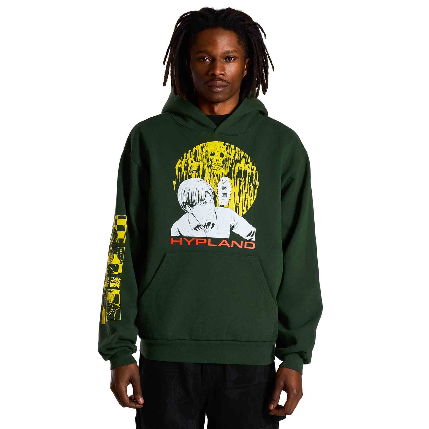 JUNJI ITO SLIME SKELETON HOODIE (DARK GREEN)