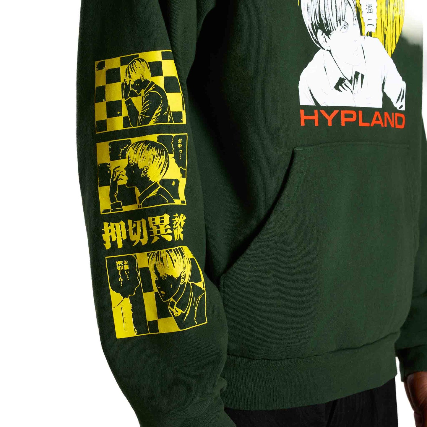 JUNJI ITO SLIME SKELETON HOODIE (DARK GREEN)