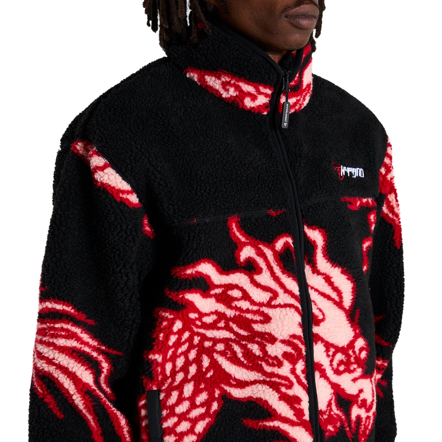 YEAR OF THE DRAGON SHERPA JACKET (BLACK)