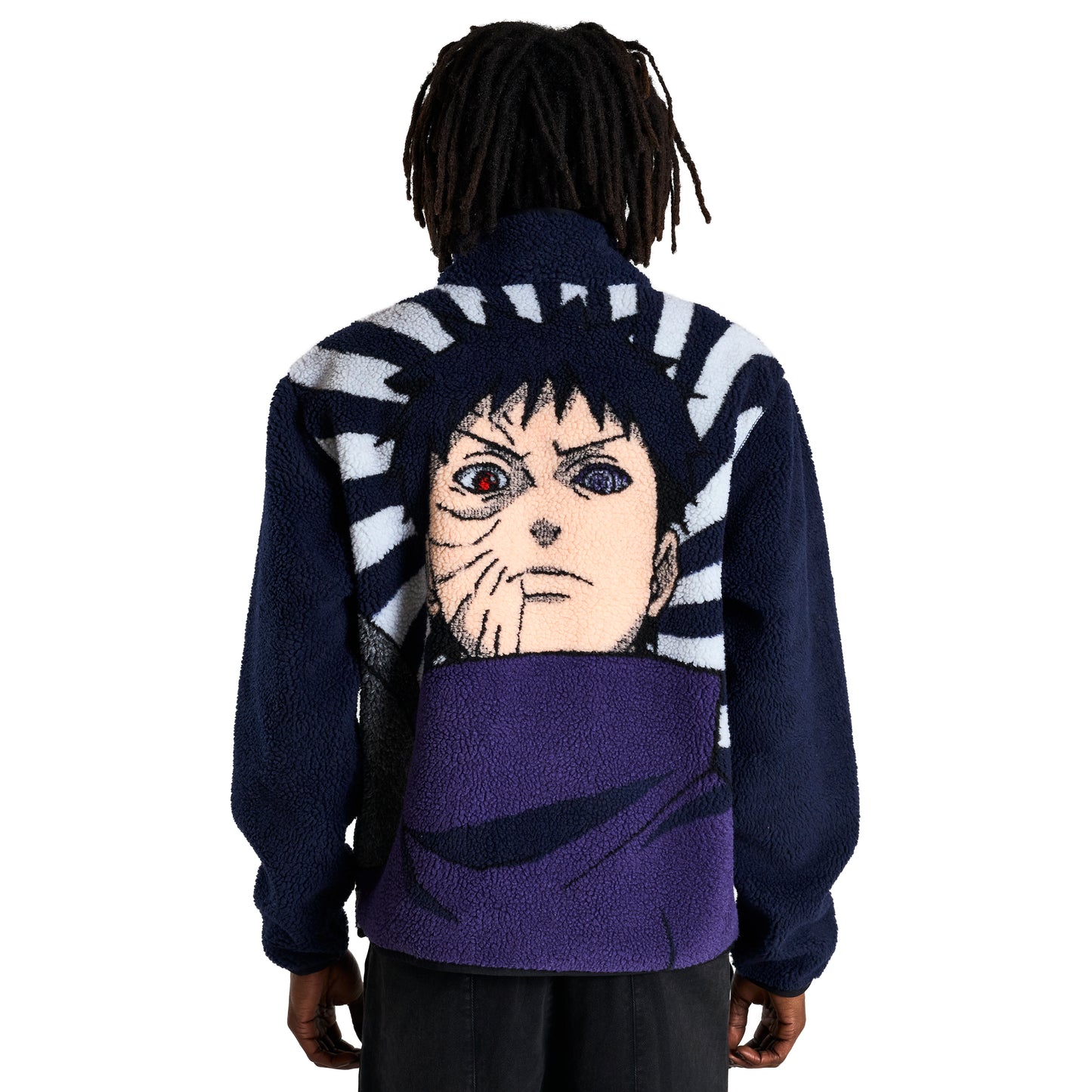 SHIPPUDEN OBITO SHERPA JACKET (NAVY)