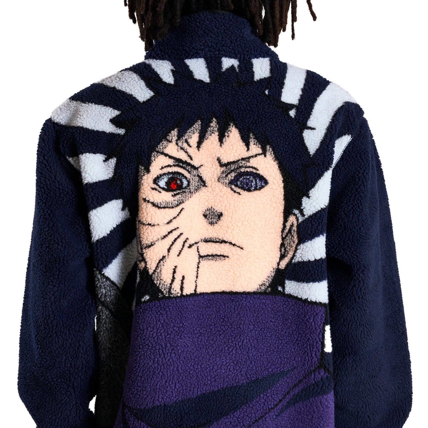 SHIPPUDEN OBITO SHERPA JACKET (NAVY)