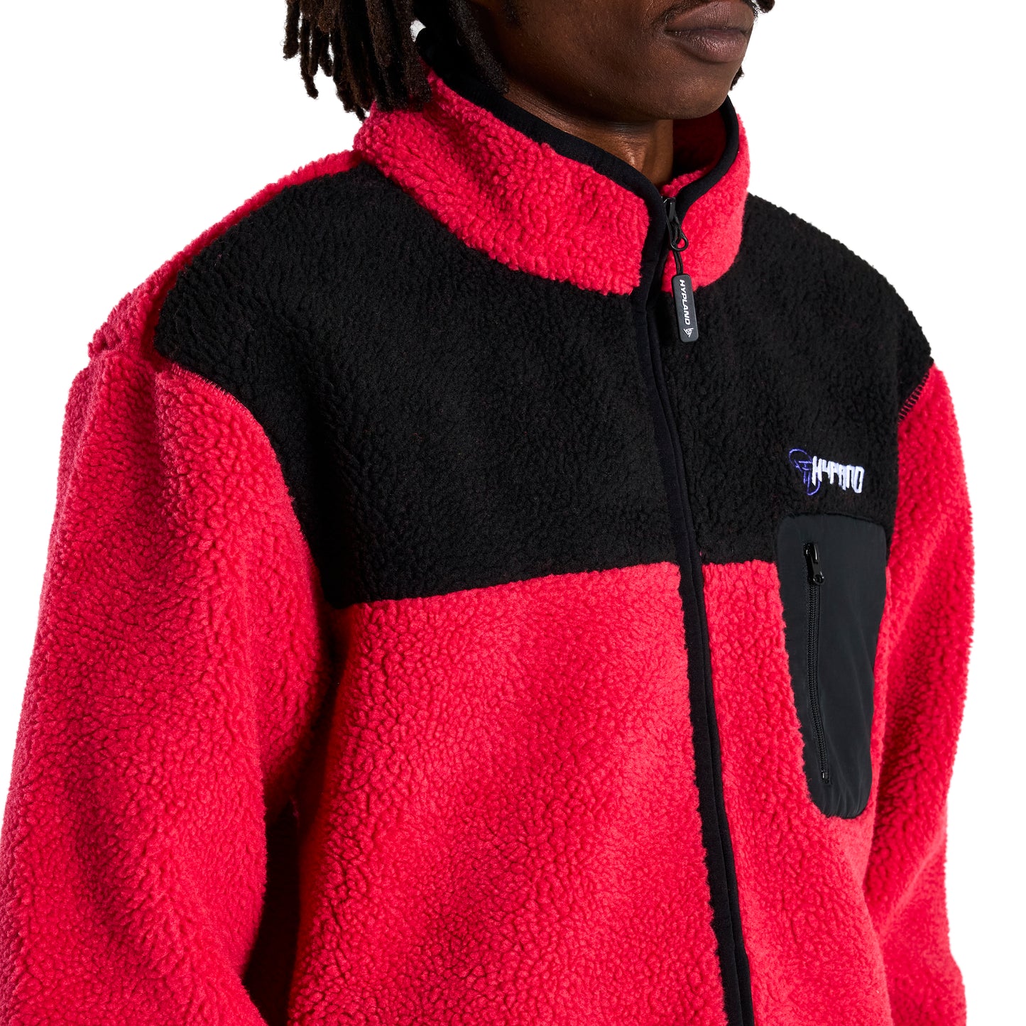 HXH HISOKA SHERPA JACKET (MAGENTA)