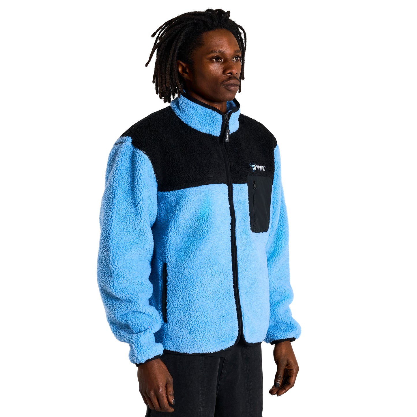 YUGIOH BLUE EYES SHERPA JACKET (LIGHT BLUE)