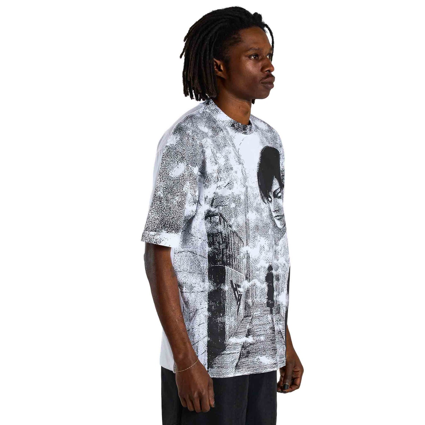 JUNJI ITO CROSS ROADS AOP SHIRT (WHITE)