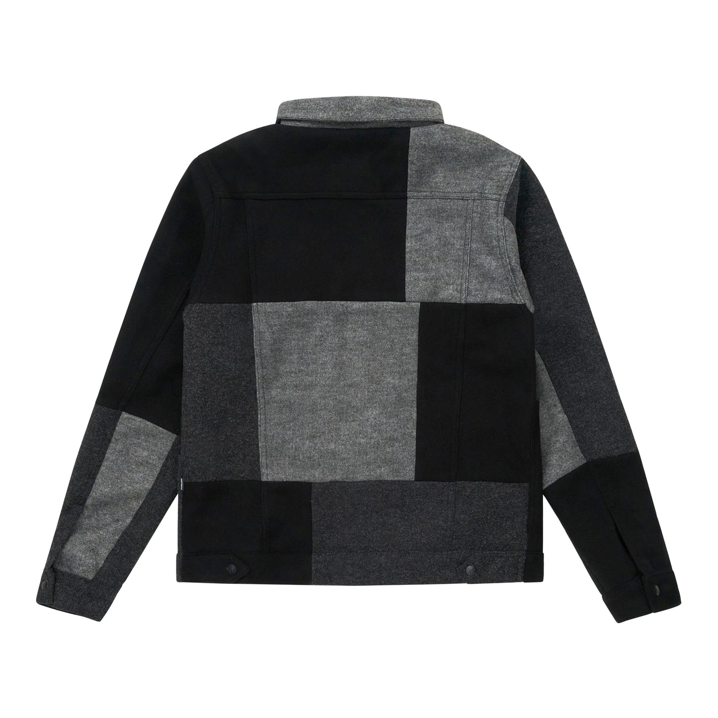 HYPLAND WOOL PATCHWORK TRUCKER JACKET (BLACK)