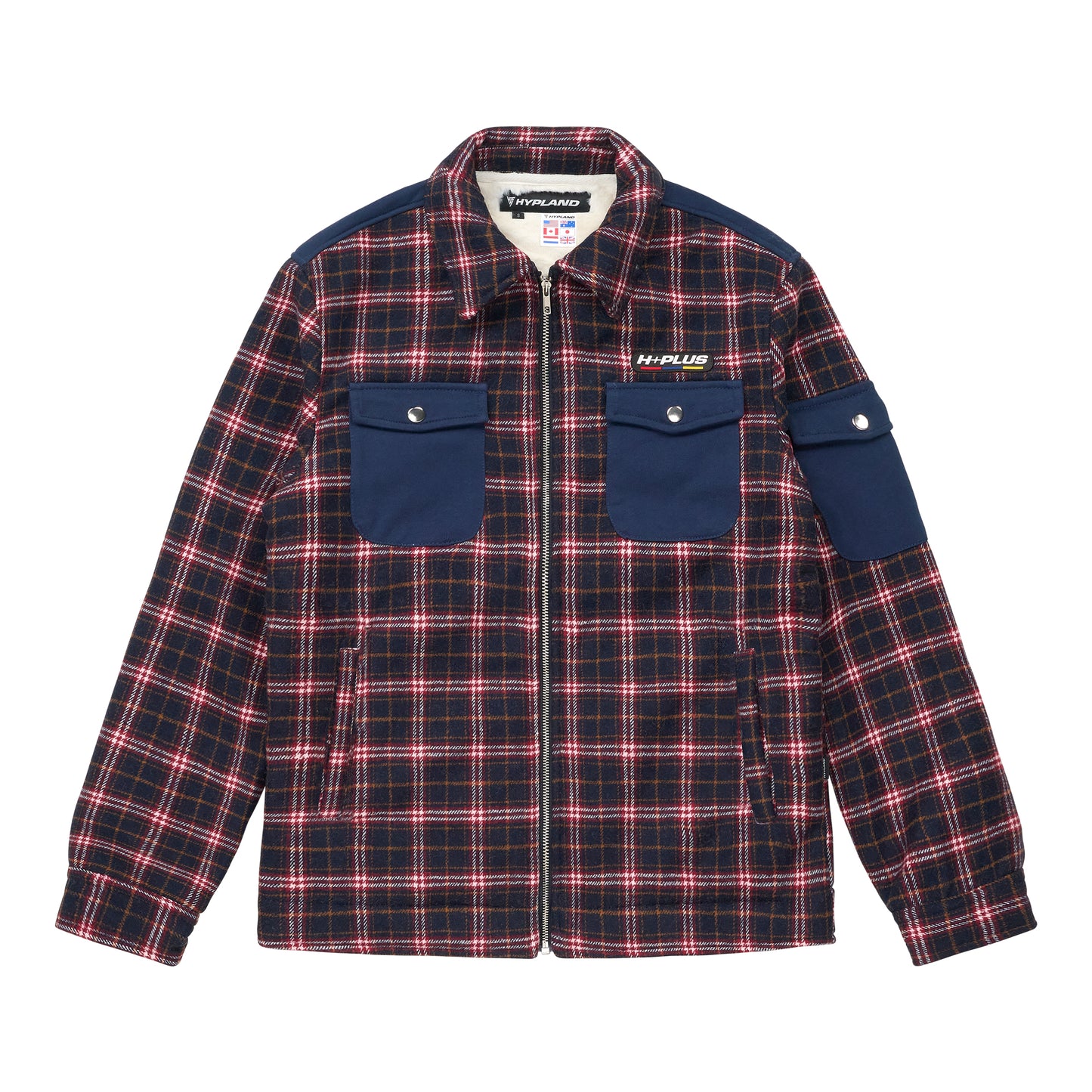 HYPLAND H+ FLEECE FLANNEL JACKET (NAVY)