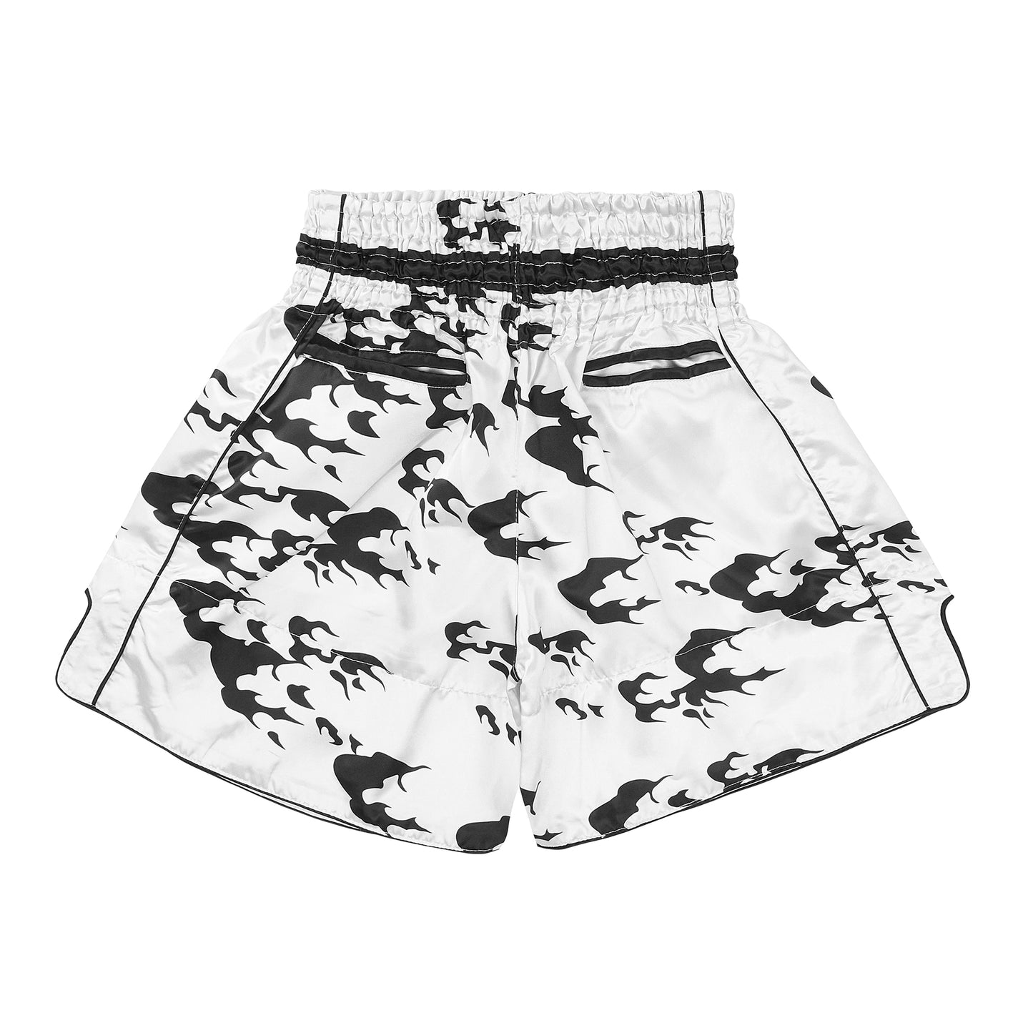 SHIPPUDEN CURSE MARK MUAY THAI SHORTS (WHITE)