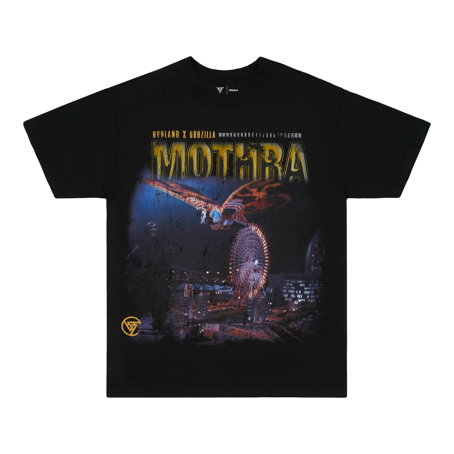 GODZILLA MOTHRA JUMBO TEE (BLACK)