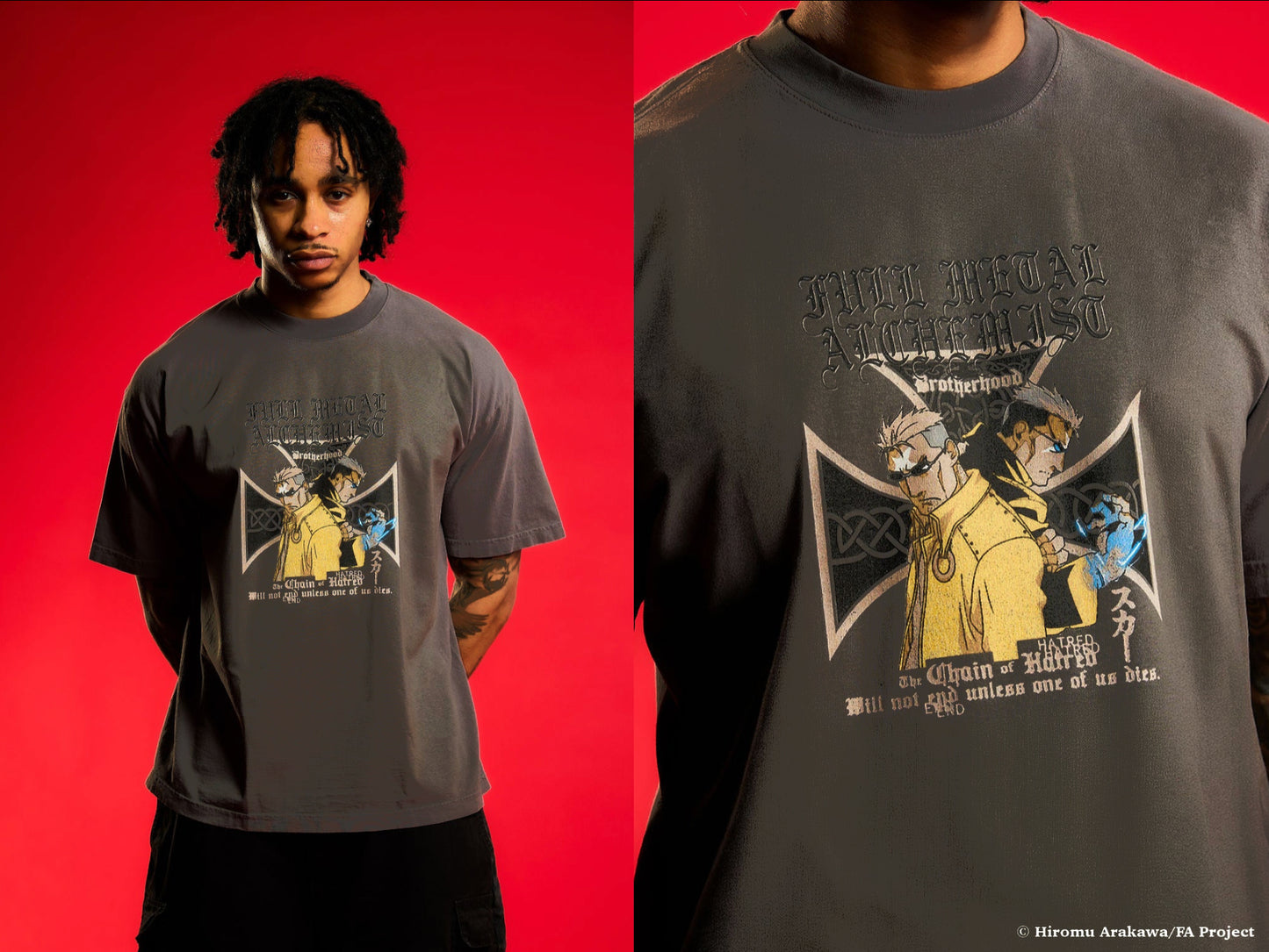 FMAB SCAR SHIRT (WASHED BLACK)