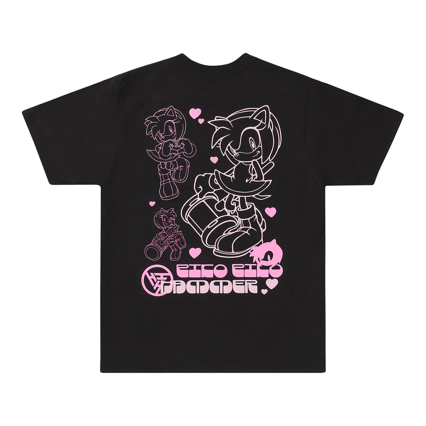 SONIC AMY HAMMER T SHIRT (BLACK)