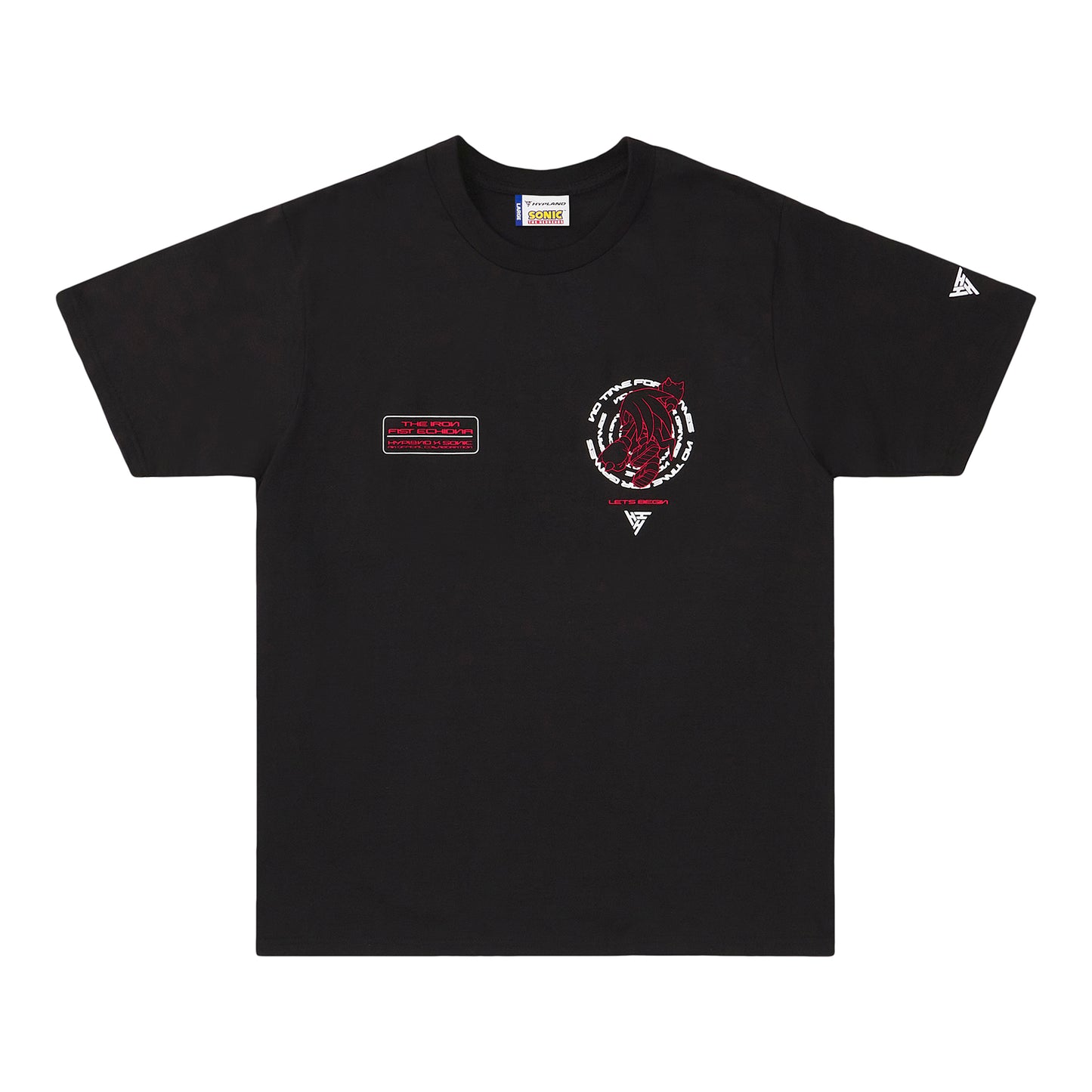 SONIC KNUCKLES SWIRL T SHIRT (BLACK)