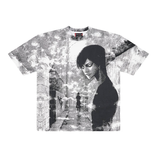 JUNJI ITO CROSS ROADS AOP SHIRT (WHITE)