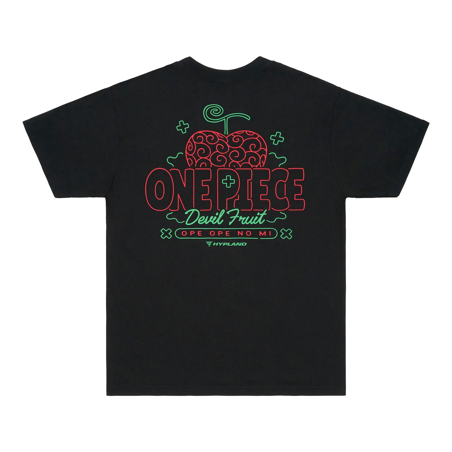 ONE PIECE OPP OPP HEART NEON SHIRT (BLACK)