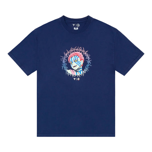 DEMON SLAYER AKAZA THORNS SHIRT (NAVY)