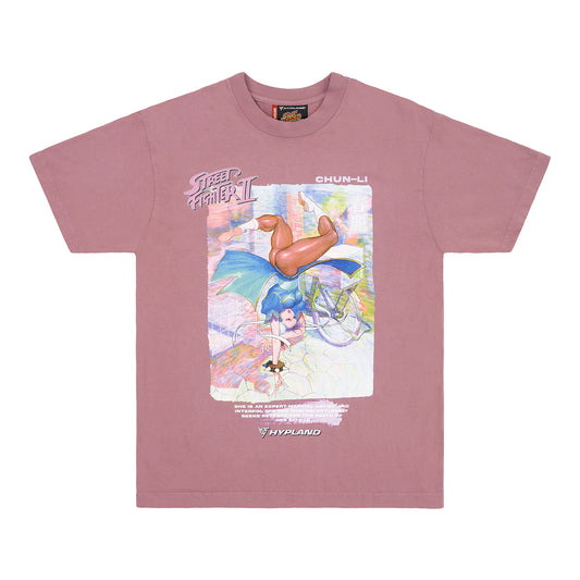STREET FIGHTER CHUN LI PAINT SHIRT (MAUVE)