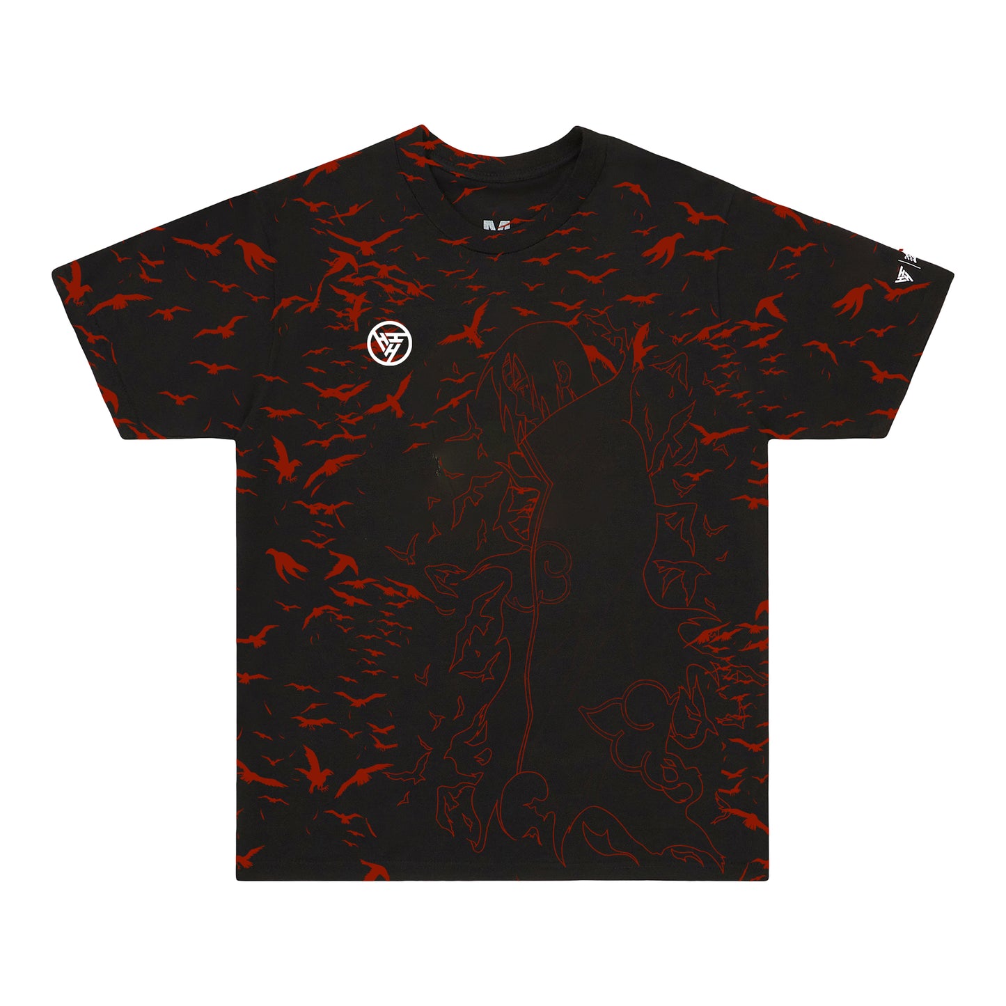 SHIPPUDEN ITACHI ALL OVER PRINT SHIRT (BLACK)