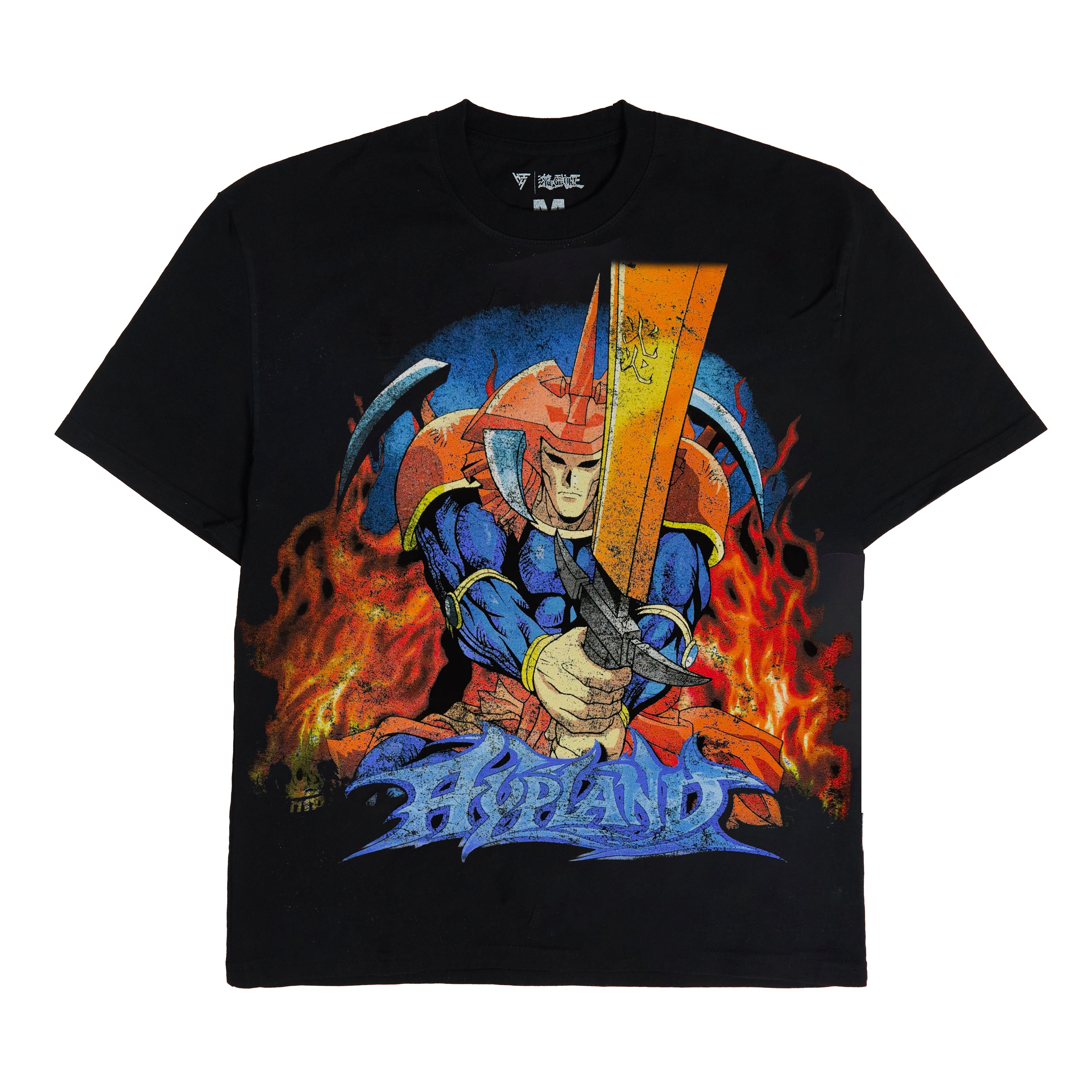 YUGIOH FLAME SWORDSMAN JUMBO PRINT SHIRT (BLACK) – Hypland