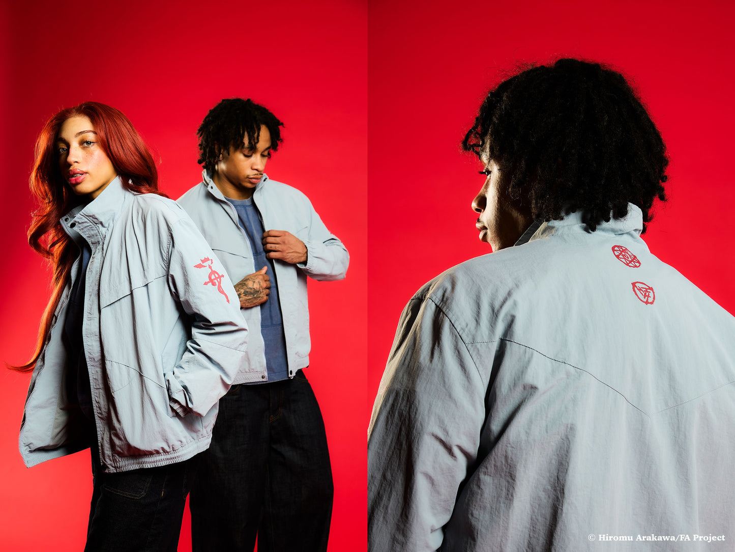 FMAB ALPHONSE PANELED WINDBREAKER JACKET (POWDER BLUE) *PRE ORDER*