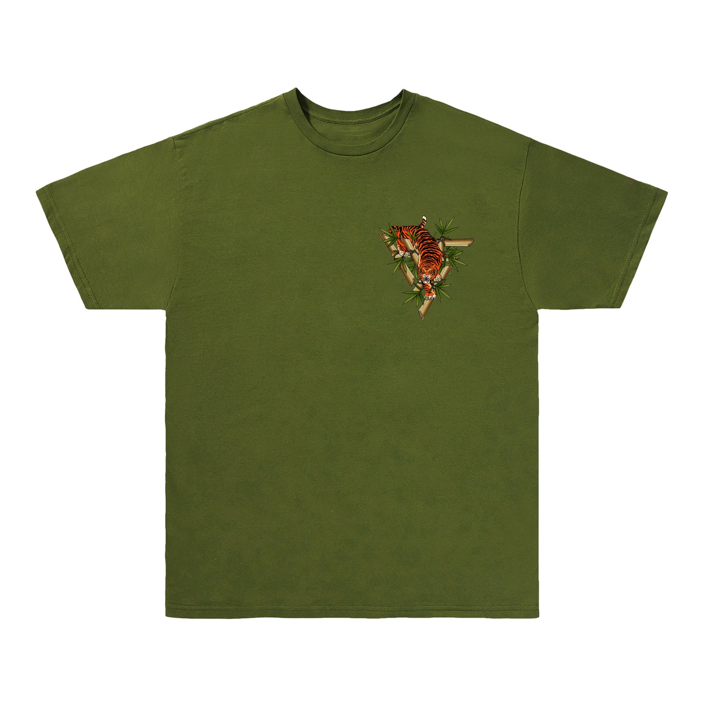 ORANGE TIGER LOGO SHIRT (OLIVE)