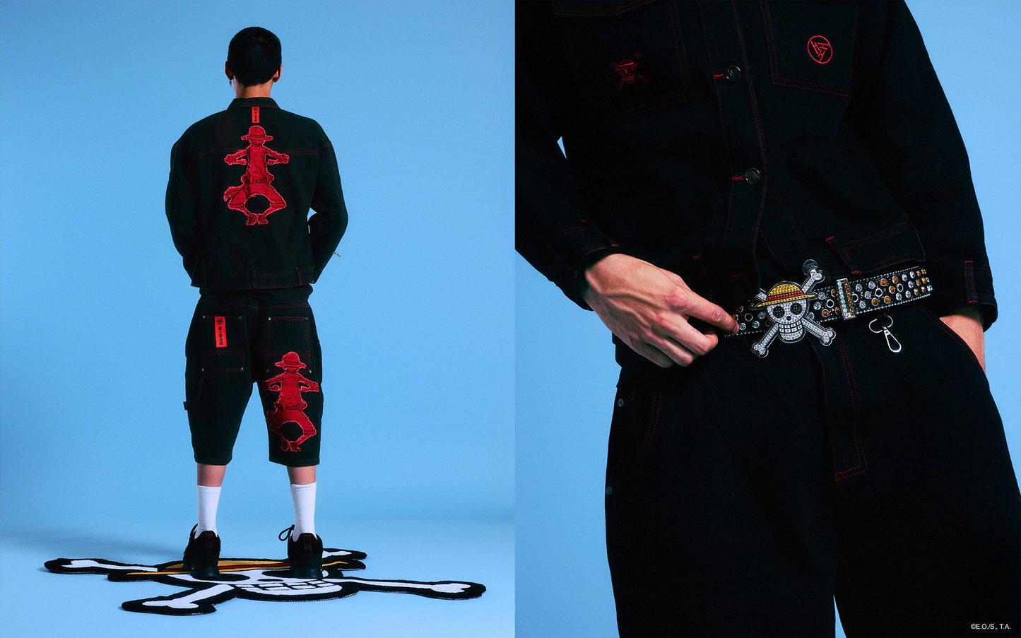LUFFY DENIM JACKET (BLACK)