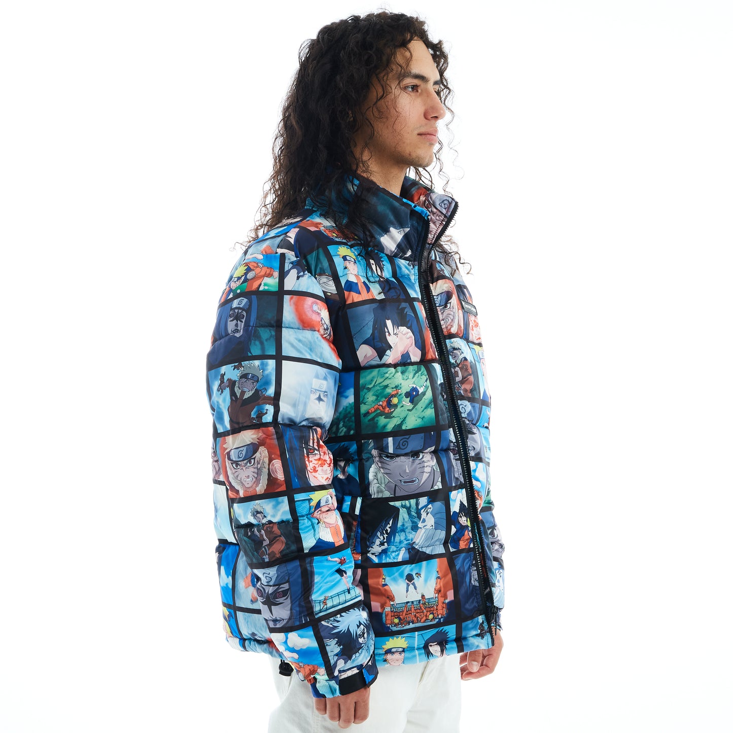 NARUTO VS SASUKE SCENES PUFFER JACKET (MULTI)