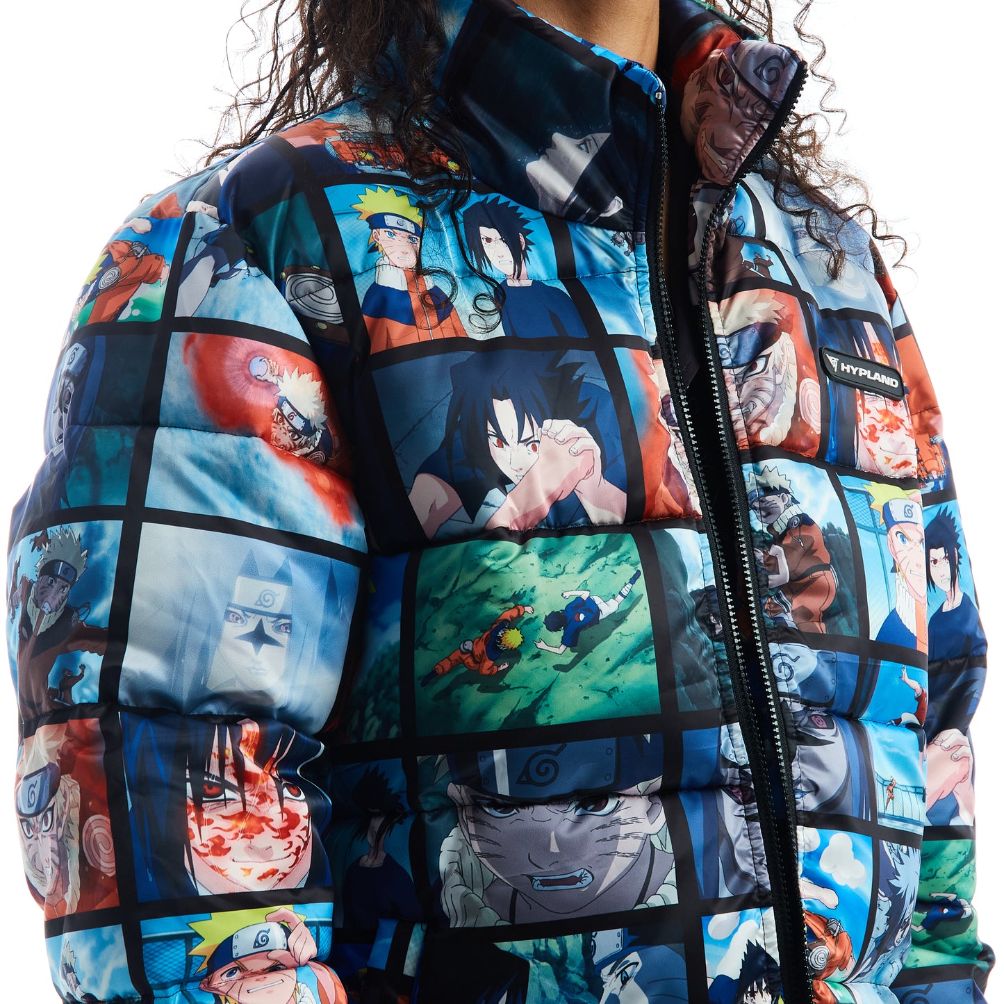 NARUTO VS SASUKE SCENES PUFFER JACKET (MULTI)