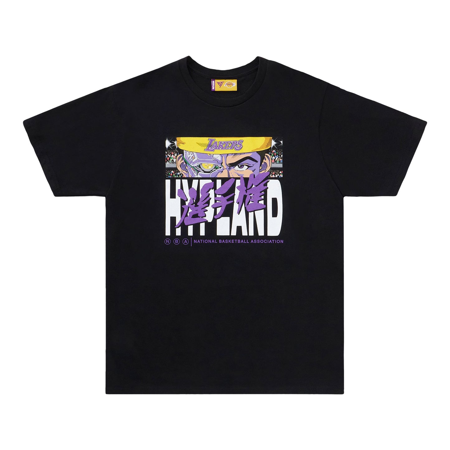 NBA LOS ANGELES LAKERS BOX LOGO TSHIRT (BLACK)