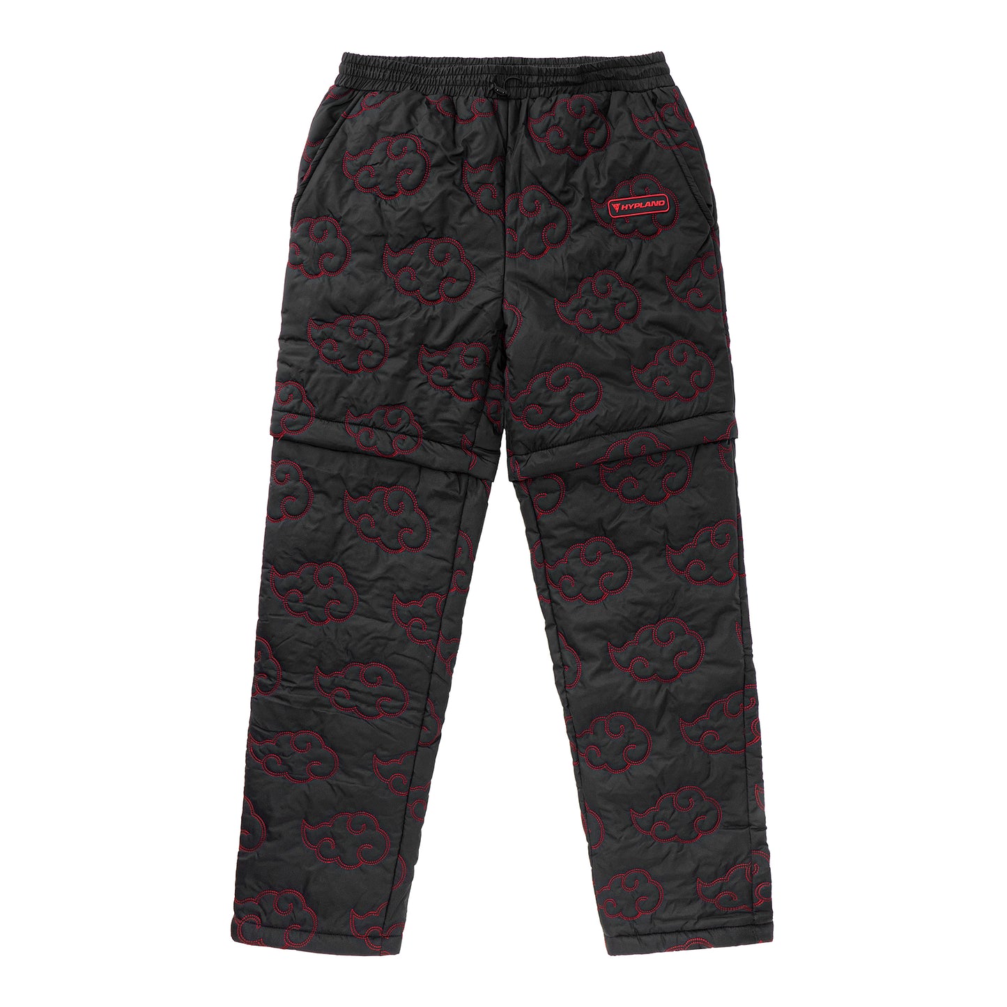 SHIPPUDEN AKATSUKI QUILTED HYBRID PANTS (BLACK)