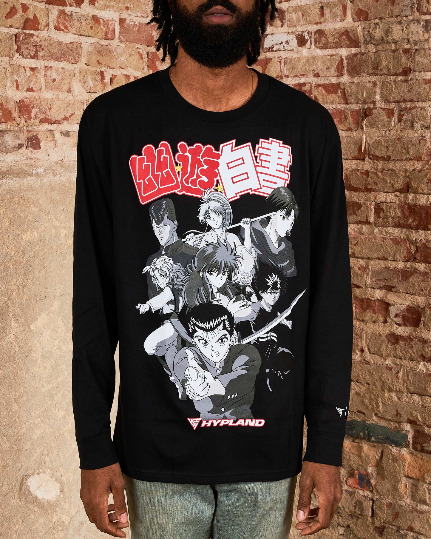 YYH MONOCHROME GROUP LONG SLEEVE SHIRT (BLACK)