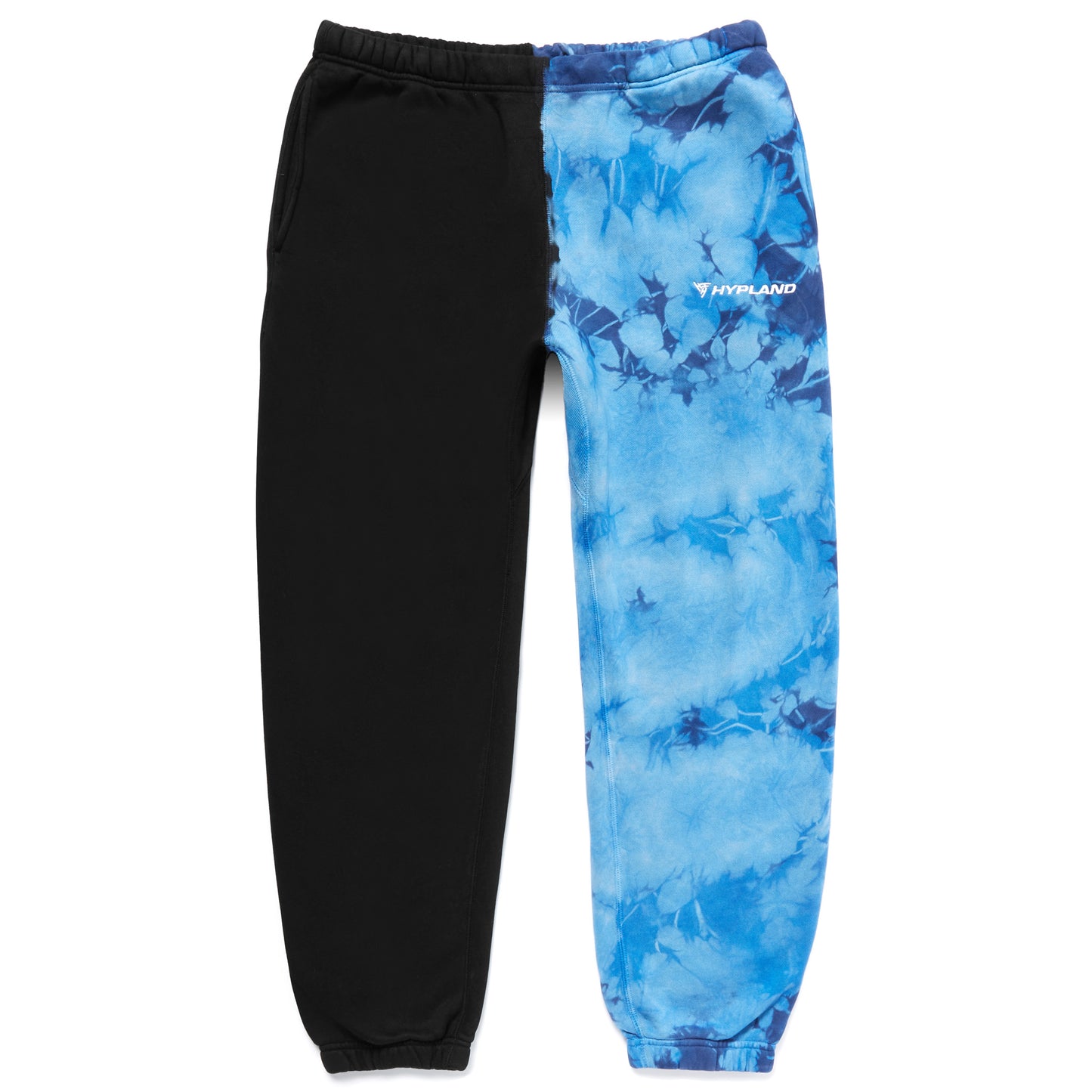 SPLIT CRYSTAL LOGO SWEATPANTS (BLUE/BLACK)