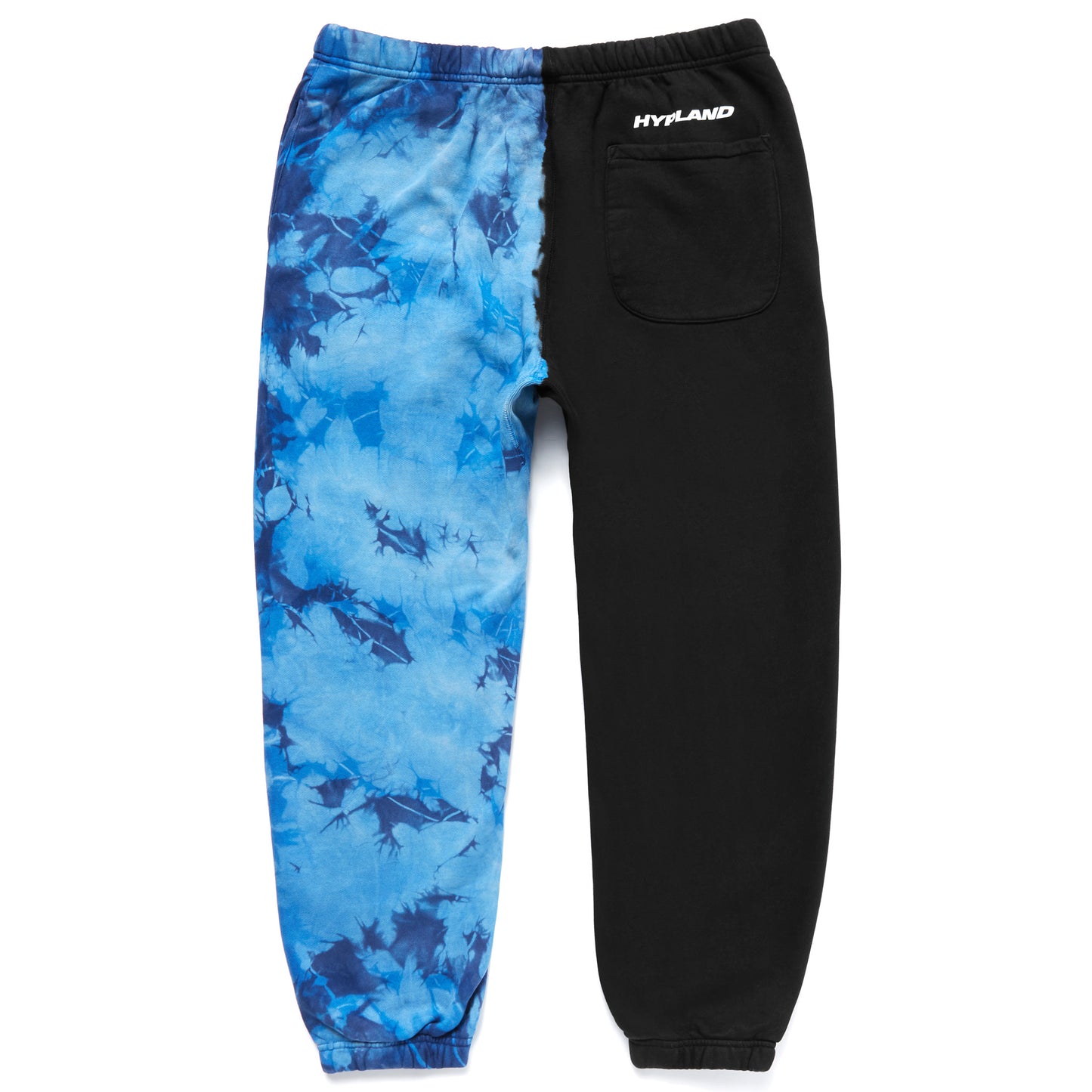 SPLIT CRYSTAL LOGO SWEATPANTS (BLUE/BLACK)