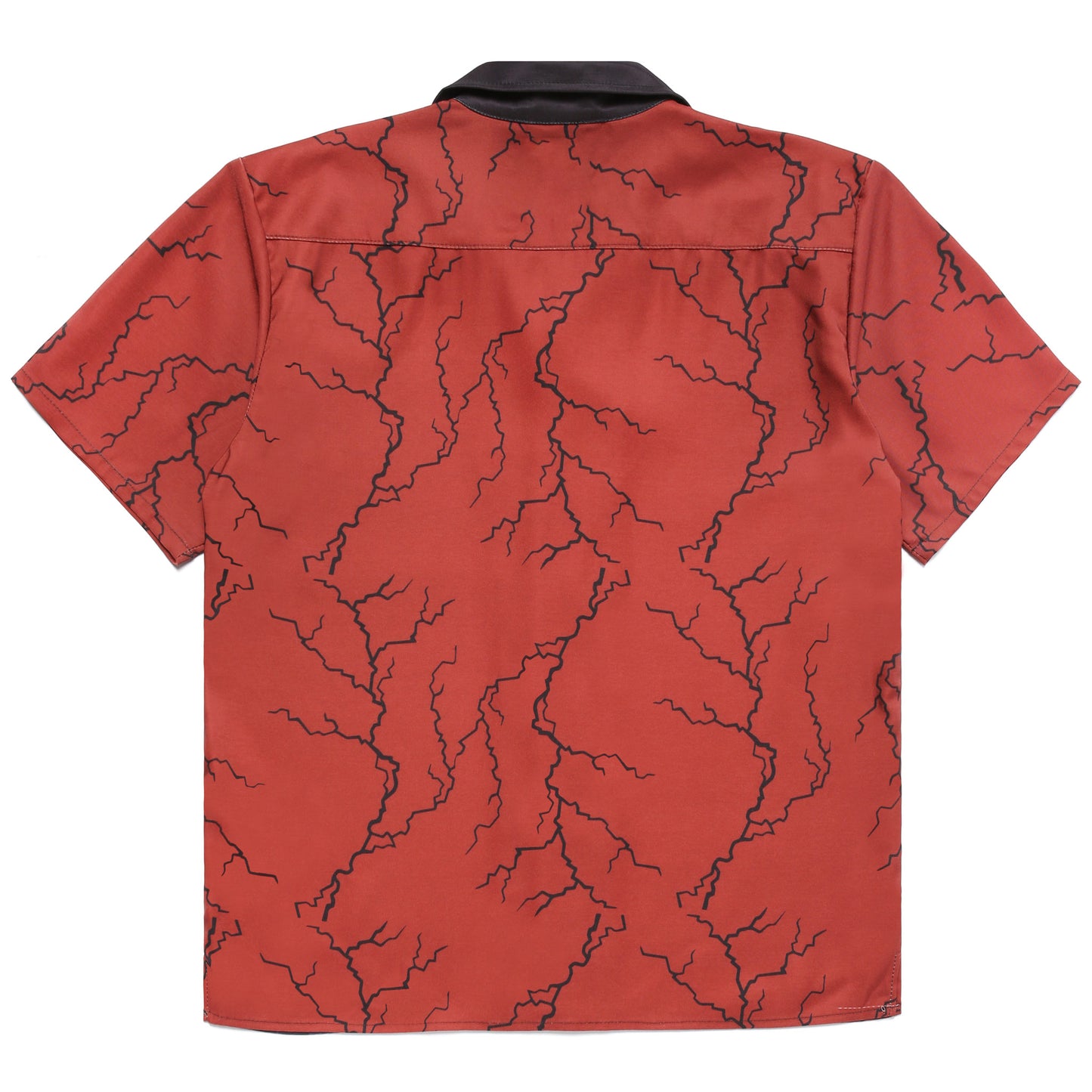 SHIPPUDEN ITACHI THUNDER BUTTON UP SHIRT (MAROON)