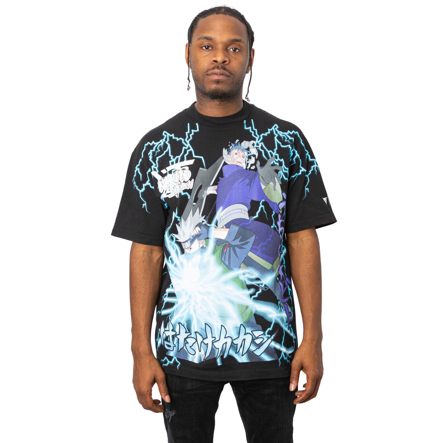 SHIPPUDEN KAKASHI THUNDER T SHIRT (BLACK)