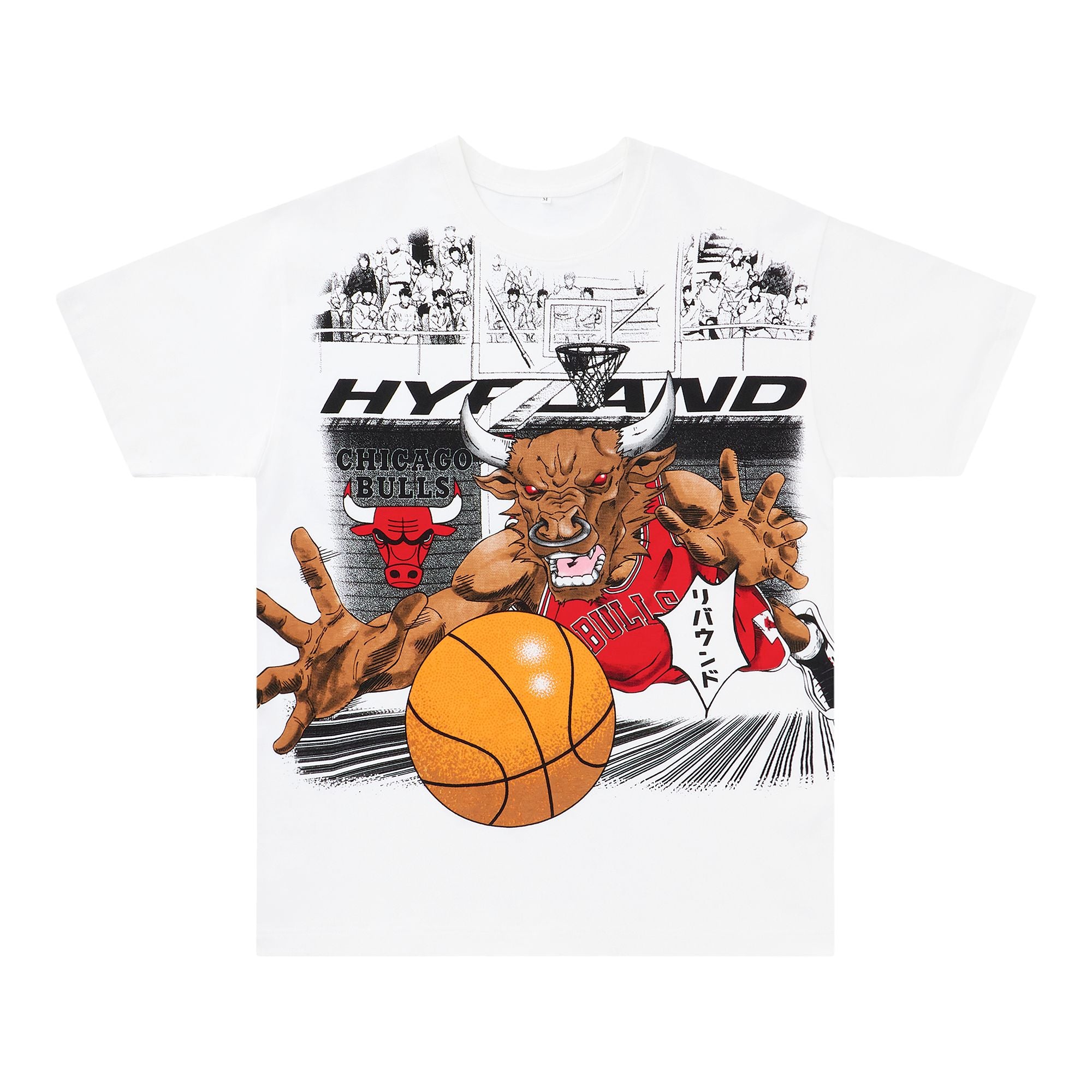 Hypland NBA Chicago Bulls Out of Bounds Tshirt (White) Large