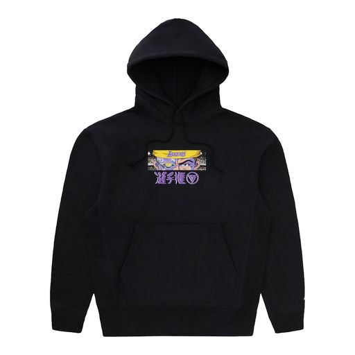 NBA LOS ANGELES LAKERS BOX LOGO HOODIE (BLACK)