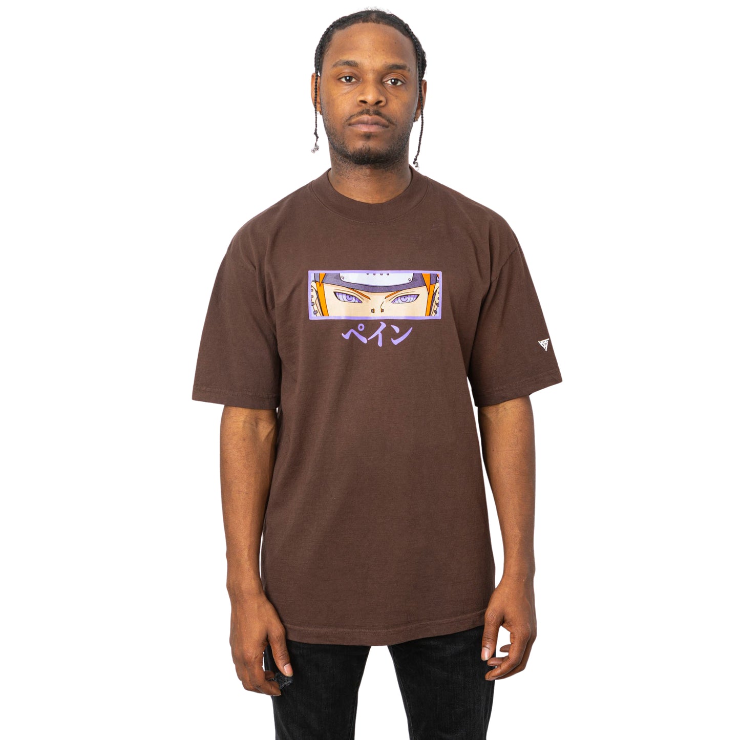 SHIPPUDEN PAIN EYES T SHIRT (BROWN)